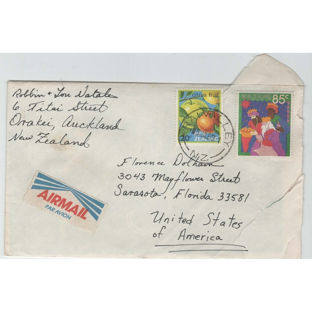 Lot of 13 Vintage Mailed Envelopes Covers 1950s-1980s Sarasota Florida Postmarks - Picture 11 of 14